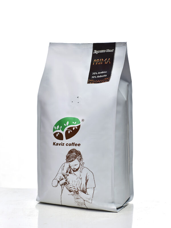 دانه قهوه اسپرسو پریما (70% عربیکا)