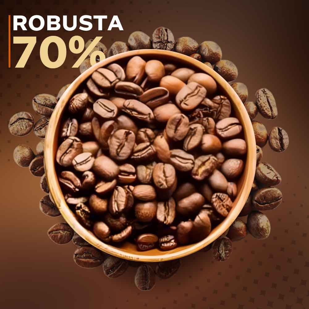 قهوه عربیکا 30 درصد روبوستا 70 درصد