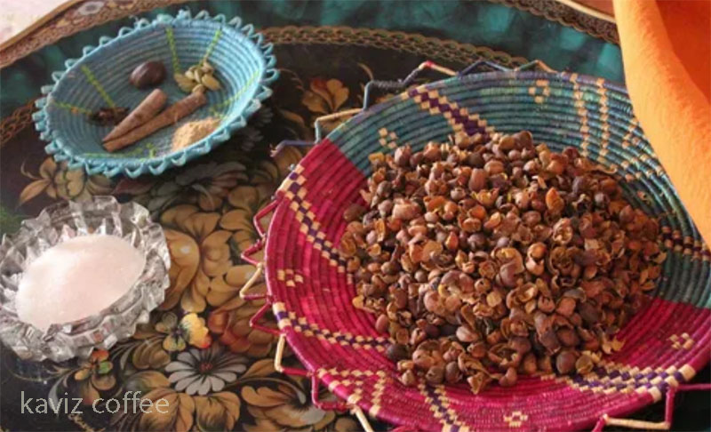 پوسته قهوه برای تهیه قهوه قشر یمنی